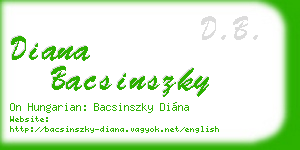 diana bacsinszky business card